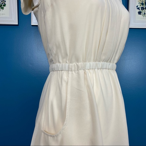 Pins & Needles Cream Tulip Sleeve Mini Dress S - Picture 5 of 13